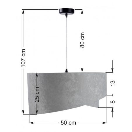  Lampa wisząca Galaxy 012 szara 