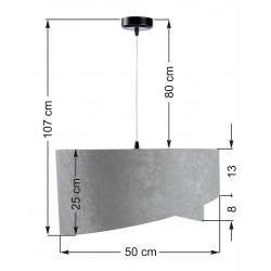  Lampa wisząca Galaxy 014 szara 