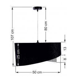  Lampa wisząca Galaxy 023 czarna 