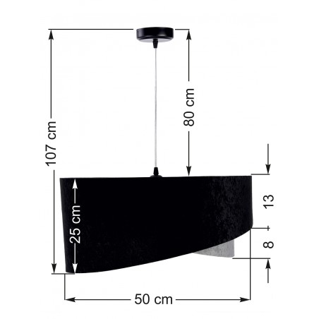  Lampa wisząca Galaxy 023 czarna 