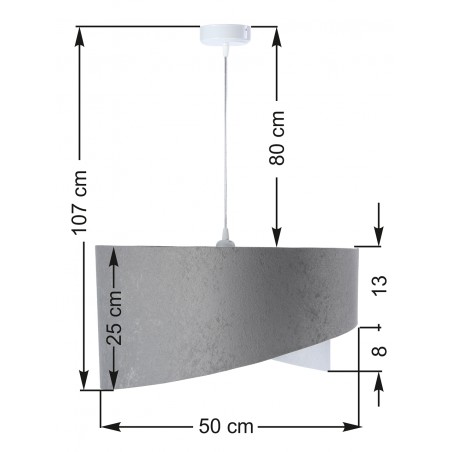 Lampa wisząca Galaxy 045 szara 