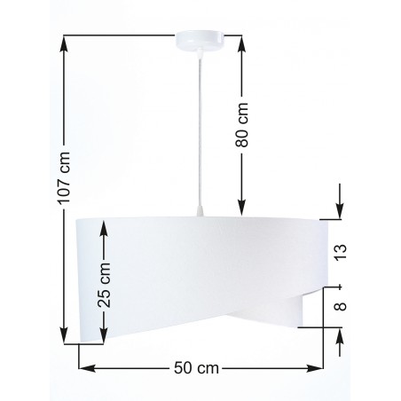  Lampa wisząca Galaxy 068 biała 